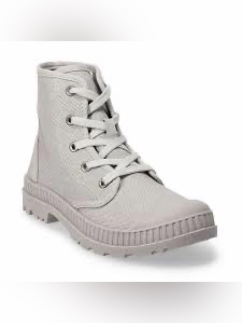 Women’s Light Gray Canvas Lace-Up Combat Boot by SO from Kohls NWOB